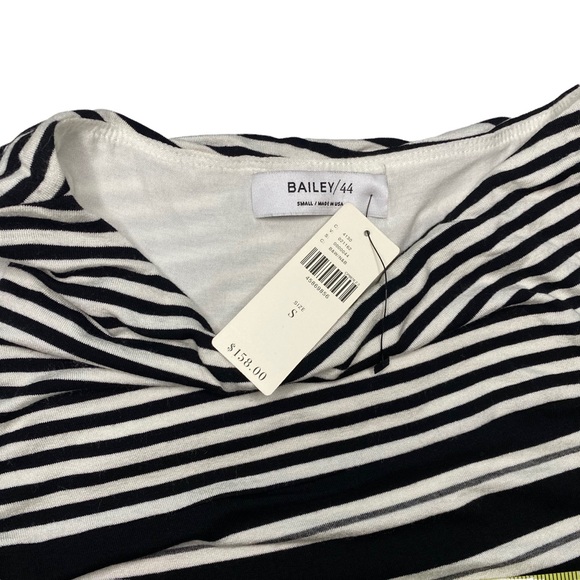 NWT Anthropologie Bailey B/W Striped Bodycon Dress - Picture 7 of 8